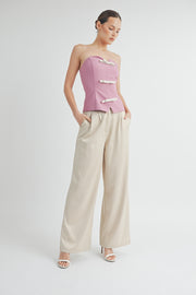 FRONT BOW BUSTIER TOP I ABET7536 I SHIP 09/11/24