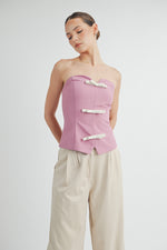 Load image into Gallery viewer, FRONT BOW BUSTIER TOP I ABET7536 I SHIP 09/11/24
