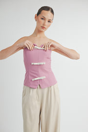 FRONT BOW BUSTIER TOP I ABET7536 I SHIP 09/11/24