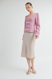 Front Bow Long Sleeve Top I ABET7537