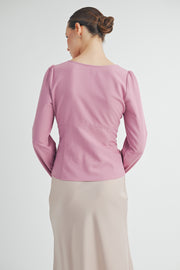 Front Bow Long Sleeve Top I ABET7537