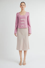 Front Bow Long Sleeve Top I ABET7537