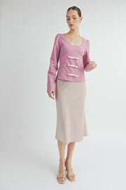 Front Bow Long Sleeve Top I ABET7537