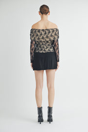 OFF THE SHOULDER LACE TOP I ABET7538 I SHIP 09/04/24
