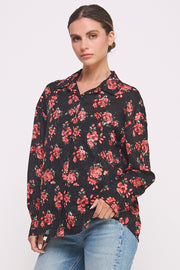 Oversize Semi Sheer Button-Up Shirt I ABET7550 I SHIP 09/18/24