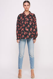 Oversize Semi Sheer Button-Up Shirt I ABET7550 I SHIP 09/18/24