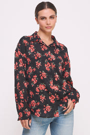 Oversize Semi Sheer Button-Up Shirt I ABET7550 I SHIP 09/18/24