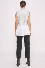 Twofer Sleeveless Sweater Top I ABET7552 I INSTOCK