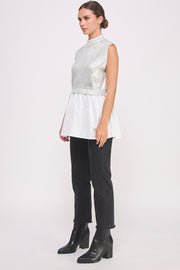 Twofer Sleeveless Sweater Top I ABET7552 I INSTOCK