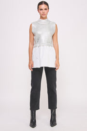 Twofer Sleeveless Sweater Top I ABET7552 I INSTOCK