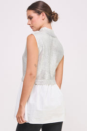 Twofer Sleeveless Sweater Top I ABET7552 I INSTOCK