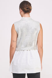 Twofer Sleeveless Sweater Top I ABET7552 I INSTOCK