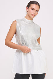 Twofer Sleeveless Sweater Top I ABET7552 I INSTOCK