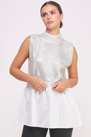 Twofer Sleeveless Sweater Top I ABET7552 I INSTOCK