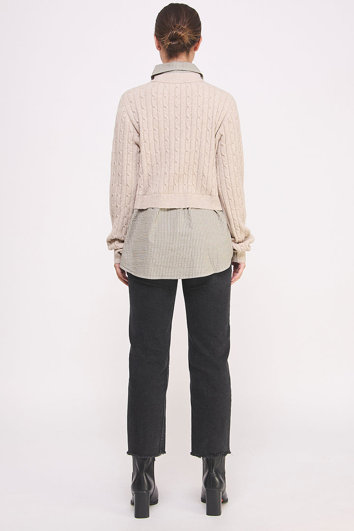 V-Neck Layered Pullover I ABET7553 I SHIP 10/03/24