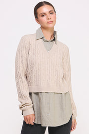 V-Neck Layered Pullover I ABET7553 I SHIP 10/03/24