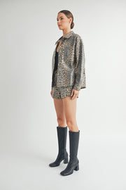 Leopard Sequin Jacket I ABET7558