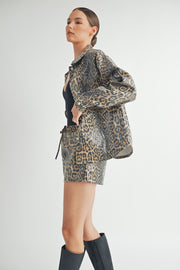 Leopard Sequin Jacket I ABET7558