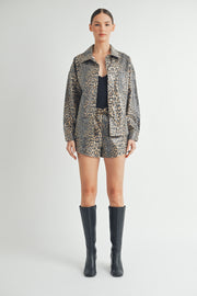 Leopard Sequin Jacket I ABET7558