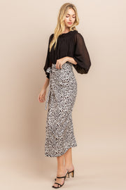 Leopard Print Midi Skirt I ABHB0101 I INSTOCK
