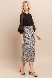 Leopard Print Midi Skirt I ABHB0101 I INSTOCK