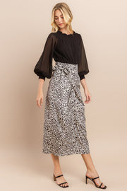 Leopard Print Midi Skirt I ABHB0101 I INSTOCK