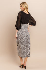 Leopard Print Midi Skirt I ABHB0101 I INSTOCK