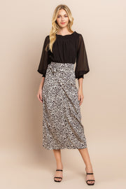 Leopard Print Midi Skirt I ABHB0101 I INSTOCK