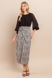 Leopard Print Midi Skirt I ABHB0101 I INSTOCK