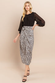Leopard Print Midi Skirt I ABHB0101 I INSTOCK
