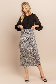 Leopard Print Midi Skirt I ABHB0101 I INSTOCK