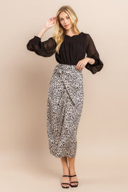 Leopard Print Midi Skirt I ABHB0101 I INSTOCK