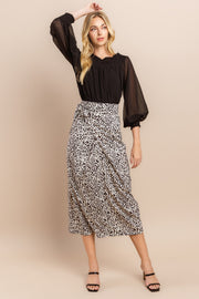 Leopard Print Midi Skirt I ABHB0101 I INSTOCK