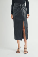 Load image into Gallery viewer, Women&#39;s wholesale Twist waist Midi sexy slit Skirt
