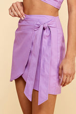 Load image into Gallery viewer, Wrap Mini Skirt / S#ABHB0122
