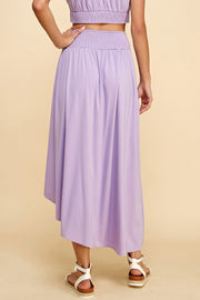 Smocked Maxi Skirt / S#ABHB0127