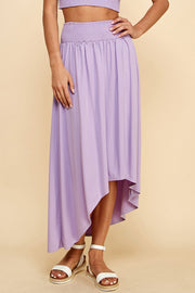 Smocked Maxi Skirt / S#ABHB0127