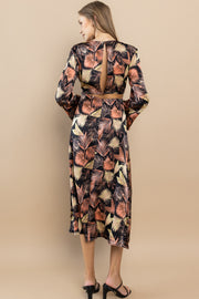 Fallen leaves Midi Dress /S#ABHD0111