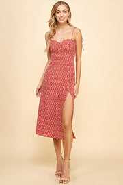 Spaghetti Strap Midi Dress / S#ABHD0133