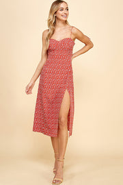 Spaghetti Strap Midi Dress / S#ABHD0133