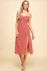 Spaghetti Strap Midi Dress / S#ABHD0133