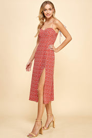 Spaghetti Strap Midi Dress / S#ABHD0133