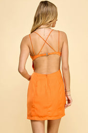 Strappy Mini Dress / S#ABHD0151