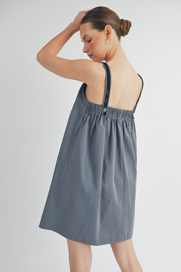 PANEL PLEATED MINI DRESS I ABHD4560