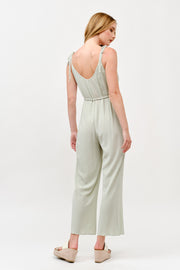 Tie Waist Jumpsuit / S#ABHJ0108