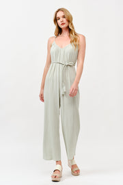 Tie Waist Jumpsuit / S#ABHJ0108