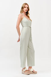 Tie Waist Jumpsuit / S#ABHJ0108