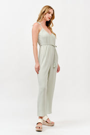 Tie Waist Jumpsuit / S#ABHJ0108