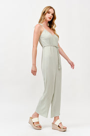 Tie Waist Jumpsuit / S#ABHJ0108