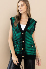 Houndtooth Sweater Vest I ABHS0105